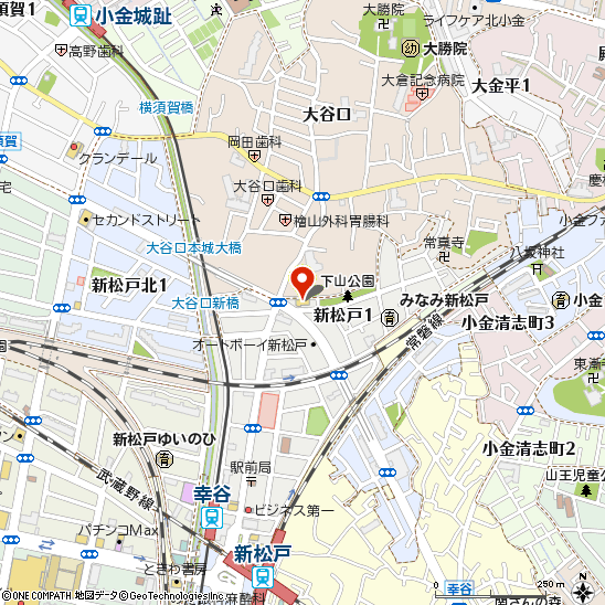 タイヤ館 新松戸付近の地図